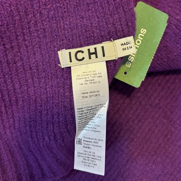 Ichi purple soft hat and scarf coordinated set NWT - Picture 7 of 10